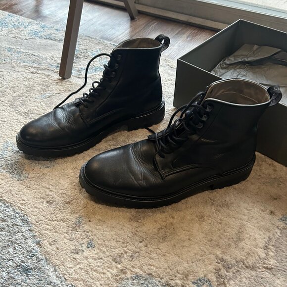 AllSaints Men\'s Leather Combat Boots - Black main image 7